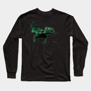 Watercolor Raven 5 Long Sleeve T-Shirt